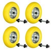 set roata roaba cu janta din otel ecd germany 4 bucati din cauciuc pu lungime butuc 80 mm imagen 58_0_
0