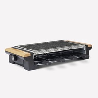Gratar electric pentru 8 persoane cu raclette din piatra H.Koenig RP328, putere 1400 W