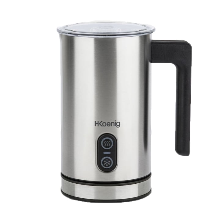 H.Koenig MLK8 Tejhabosító, könnyen tisztítható, kivehető elektromos talp, teljesítmény 500 W, fűtési funkció, cappuccinohoz, tejhez, csokoládéhoz