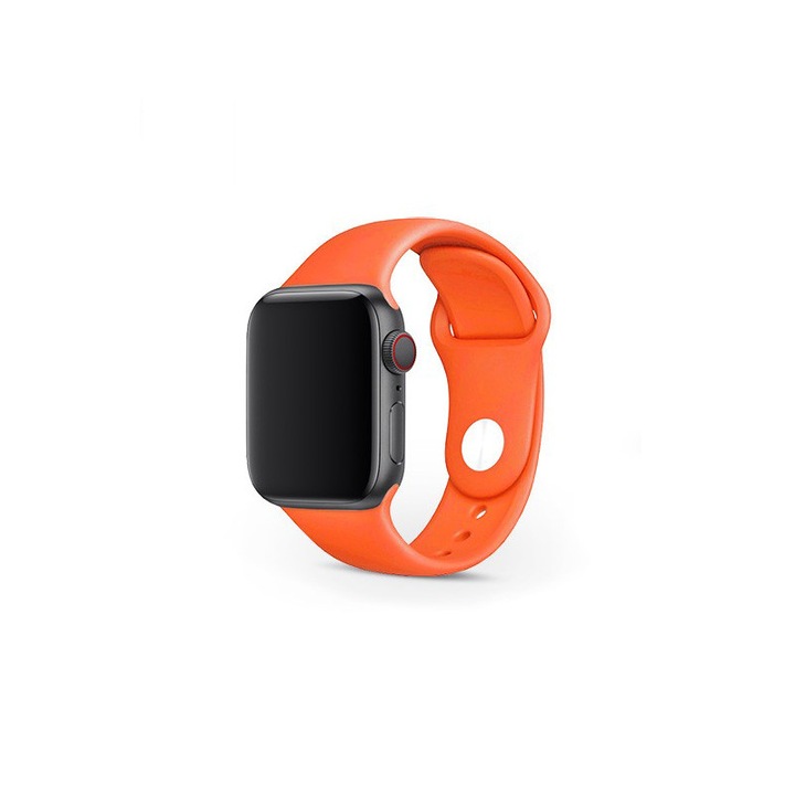 Apple Watch lyukacsos sport szíj - Devia Deluxe Series Sport Band - 42/44 mm - narancs