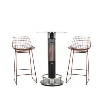 Incalzitor pentru terase tip masa H.Koenig, WBT300, din sticla, temperatura reglabila, telecomanda, picioare si roti ajustabile, diametru 60 cm, baza din otel inoxidabil, putere 1600 W Incalzitor pentru terase tip masa H.Koenig, WBT300, din sticla, temperatura reglabila, telecomanda, picioare si roti ajustabile, diametru 60 cm, baza din otel inoxidabil, putere 1600 W