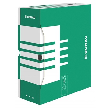 Cutie Arhivare 340x297x120 mm, Carton, Culoare Verde, Suport Documente DONAU Cutie Arhivare 340x297x120 mm, Carton, Culoare Verde, Suport Documente DONAU