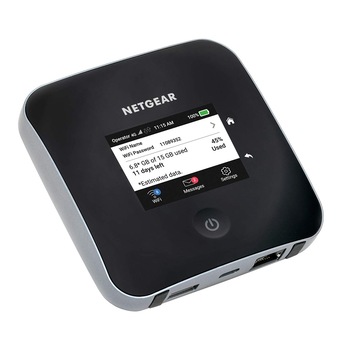Router Wireless portabil Netgear Nighthawk M2 MR2100, 4G LTE Mobile Hotspot, 2.4-inch LCD touch screen, port Gigabit LAN / WAN, unlocked Router Wireless portabil Netgear Nighthawk M2 MR2100, 4G LTE Mobile Hotspot, 2.4-inch LCD touch screen, port Gigabit LAN / WAN, unlocked