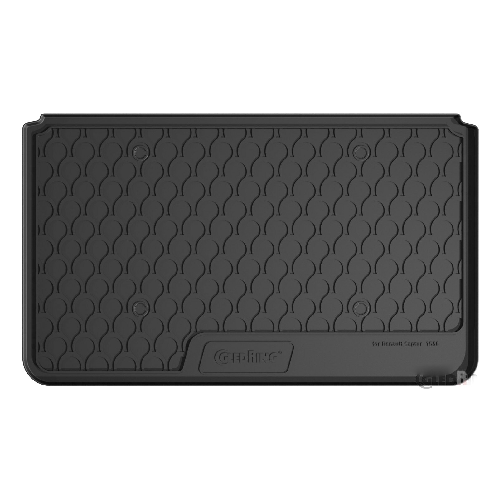 Protectie portbagaj Renault Captur, 2013-prezent, pentru podea inaltata din cauciuc Rubbasol, marca Gledring