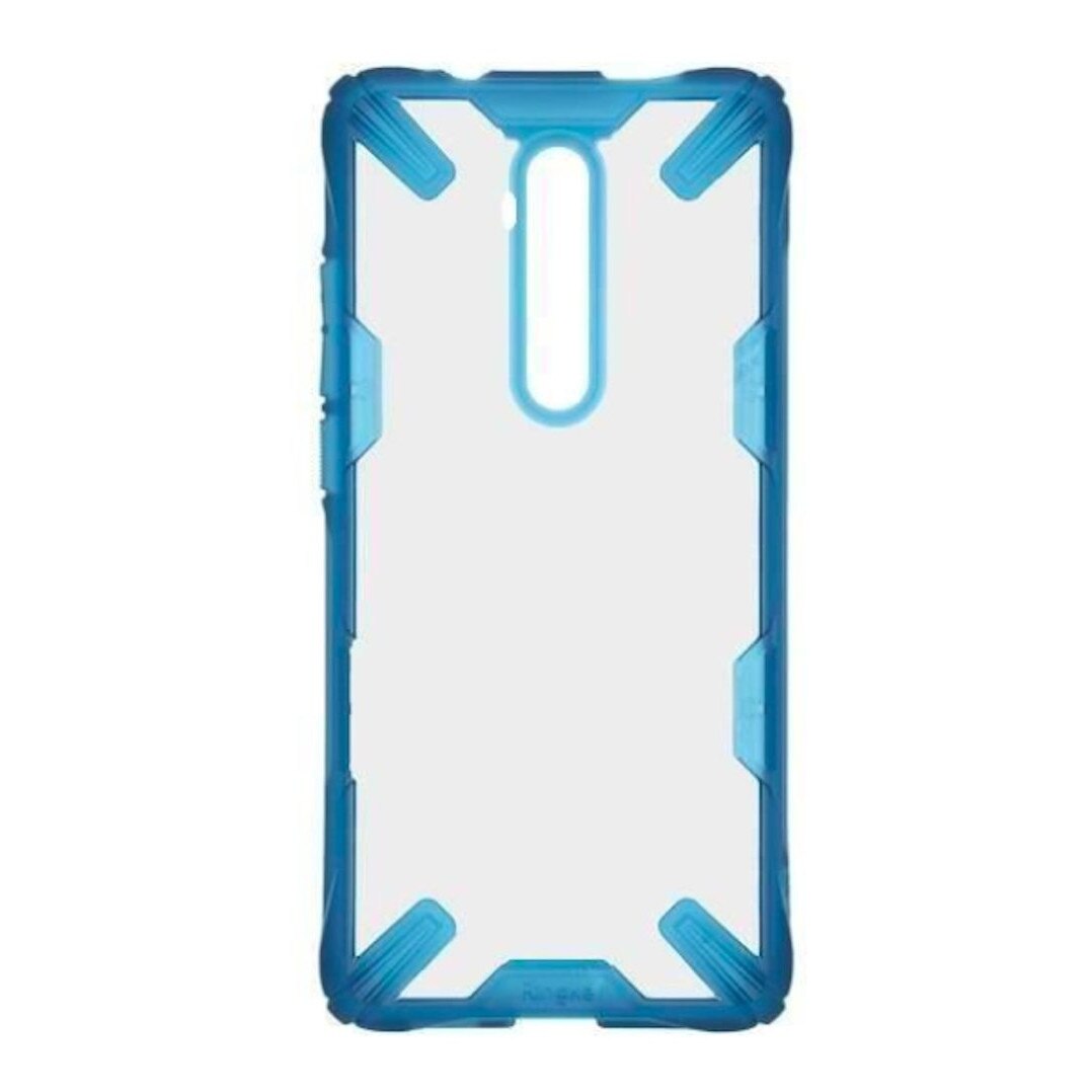 Husa OnePlus 7T Pro Ringke FUSION X Transparent/Albastru