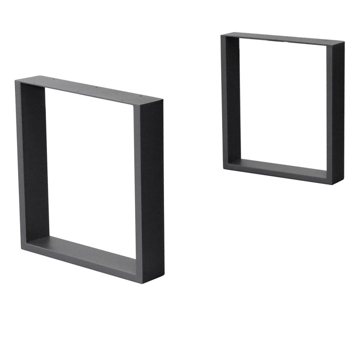 Комплект крака за маса ECD Germany, 40 х 43 см, Стомана, Сив