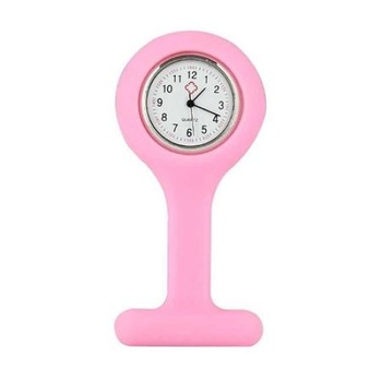 Ceas pentru asistente medicale sau doctori, mini brosa pentru tunica din silicon, Roz Ceas pentru asistente medicale sau doctori, mini brosa pentru tunica din silicon, Roz