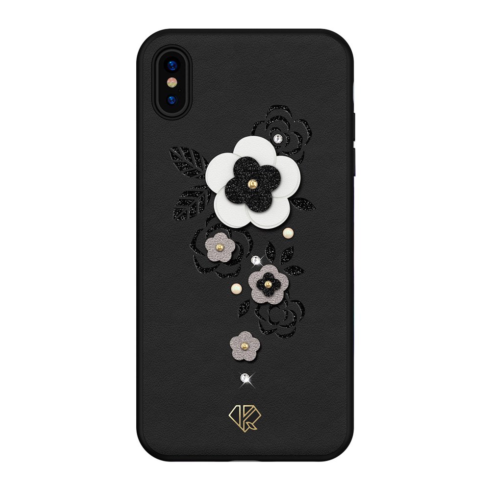 Husa iPhone X / XS Kingxbar Petal Series Crystals Black