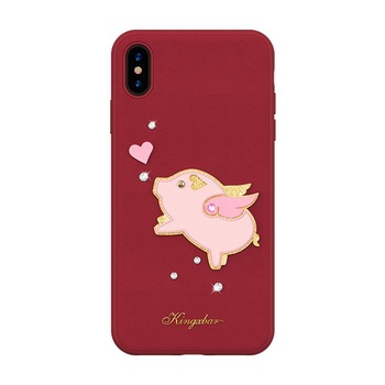 Husa iPhone XS MAX Kingxbar Moonky Series Crystals Red Husa iPhone XS MAX Kingxbar Moonky Series Crystals Red