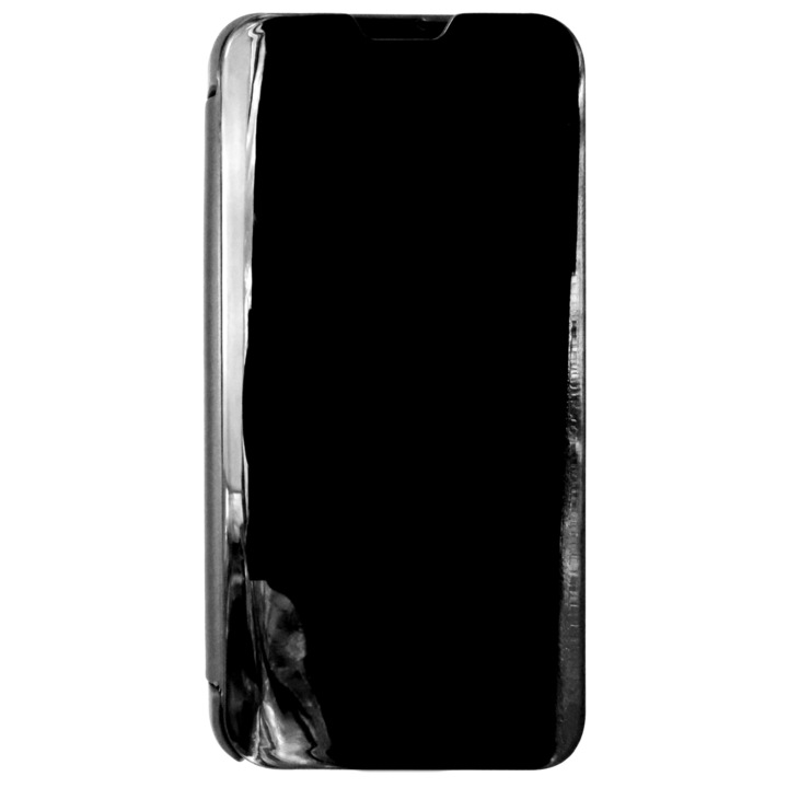 Husa tip carte cu stand Mirror (efect oglinda) neagra pentru Samsung Galaxy A70 (SM-A705)