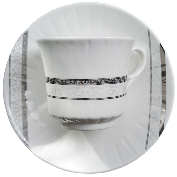 Сервиз кафе SmartDecor 4106, Костен порцелан, 12 части, 80 мл, Уникат