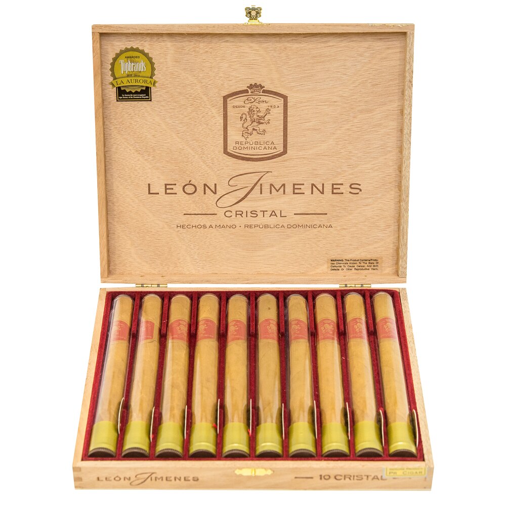 Cutie Trabucuri La Aurora Leon Jimenes Cristal (10 bucati/cutie)