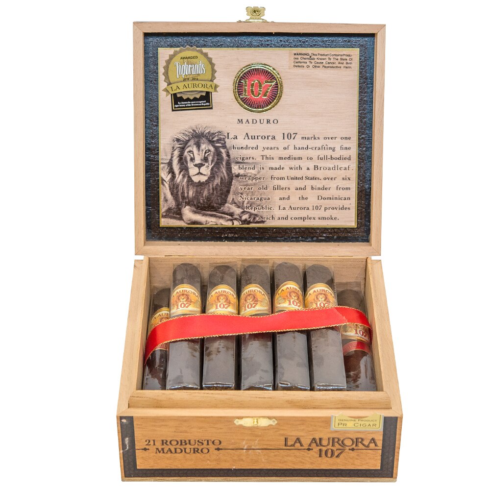 Cutie Trabucuri La Aurora 107 Maduro Robusto (21 bucati/cutie)