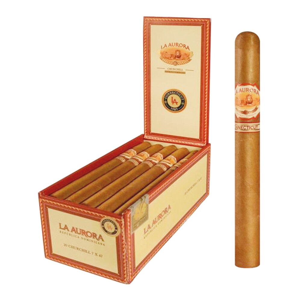 Cutie Trabucuri La Aurora 1987 Connecticut Churchill (20 bucati/cutie)