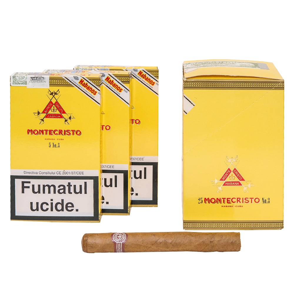 Cutie Trabucuri Montecristo No. 3 (5 bucati/cutie)