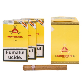 Cutie Trabucuri Montecristo No. 3 (5 bucati/cutie) Cutie Trabucuri Montecristo No. 3 (5 bucati/cutie)