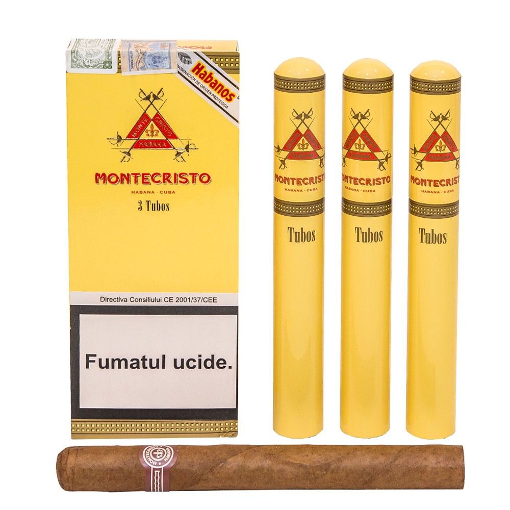 Cutie Trabucuri Montecristo Tubos (3 Bucati/cutie) - EMAG.ro