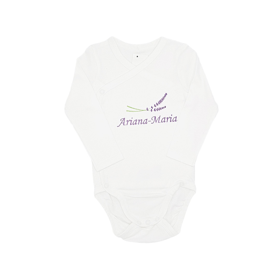 Body personalizat prin broderie, Lavanda, Multicolor