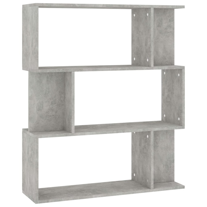vidaXL betonszürke forgácslap könyvszekrény/térelválasztó 80x24x96 cm