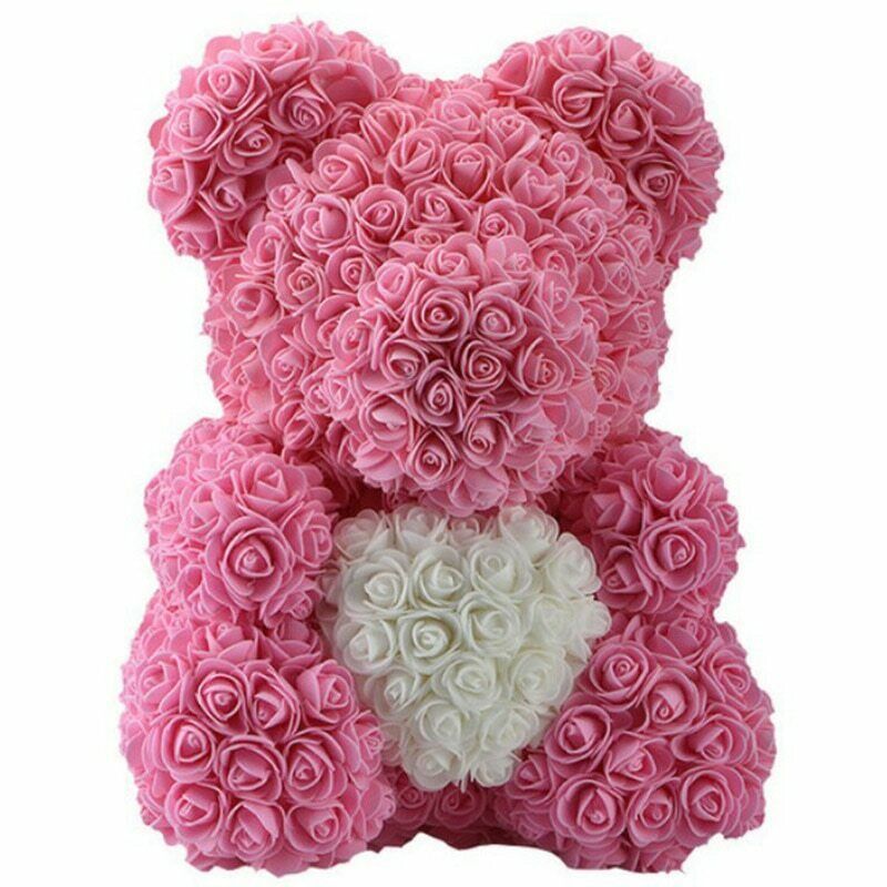 Urs floral alb 