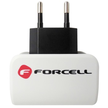 Incarcator retea Forcell cablu detasabil USB la microUSB, 1A, alb Incarcator retea Forcell cablu detasabil USB la microUSB, 1A, alb