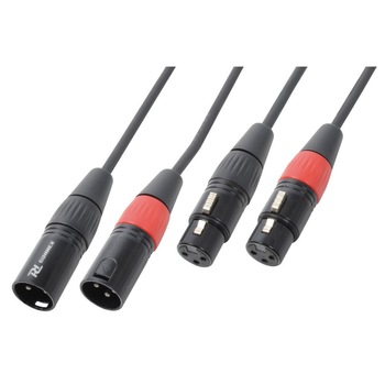 Cablu 2x XLR tata - 2x XLR mama 6m Power Dynamics Cablu 2x XLR tata - 2x XLR mama 6m Power Dynamics
