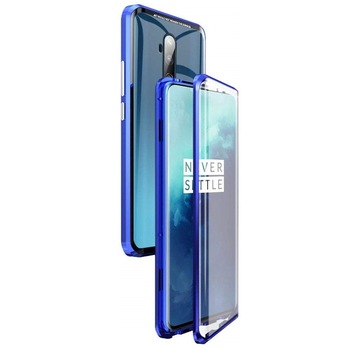 Husa Magnetic Glass 360° (sticla fata + spate) pentru OnePlus 7T Pro, Albastru Husa Magnetic Glass 360° (sticla fata + spate) pentru OnePlus 7T Pro, Albastru