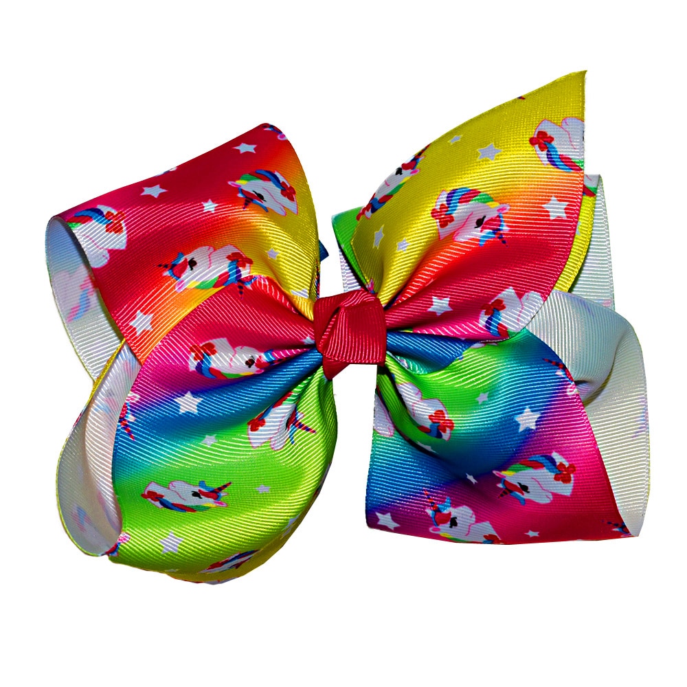 Clama cu funda tip Jojo Siwa supra-dimensionata 15 x 15 cm pentru fete