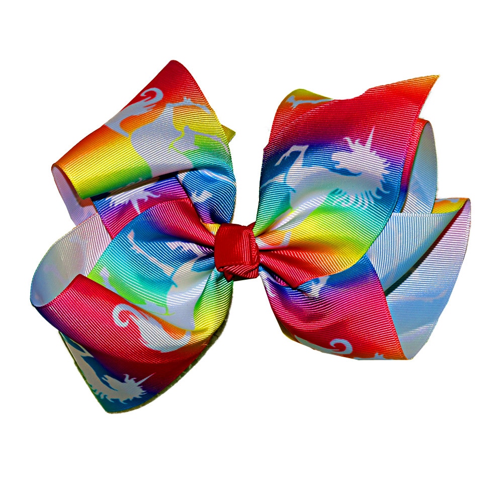 Clama cu funda supra-dimensionata pentru fete, tip Jojo Siwa, 15 x 15 cm