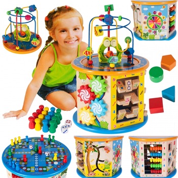 Jucarie Interactiva si Educativa, 8 in 1 moduri de joaca, multifunctionala, din lemn natural, margini rotunjite, multiple fete de joc, Cubul Smart Baby, Green Series Jucarie Interactiva si Educativa, 8 in 1 moduri de joaca, multifunctionala, din lemn natural, margini rotunjite, multiple fete de joc, Cubul Smart Baby, Green Series