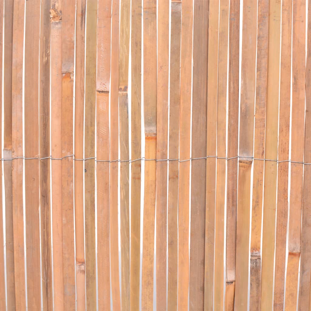 Gard de gradina, din bambus, vidaXL, 125 x 400 cm, Maro