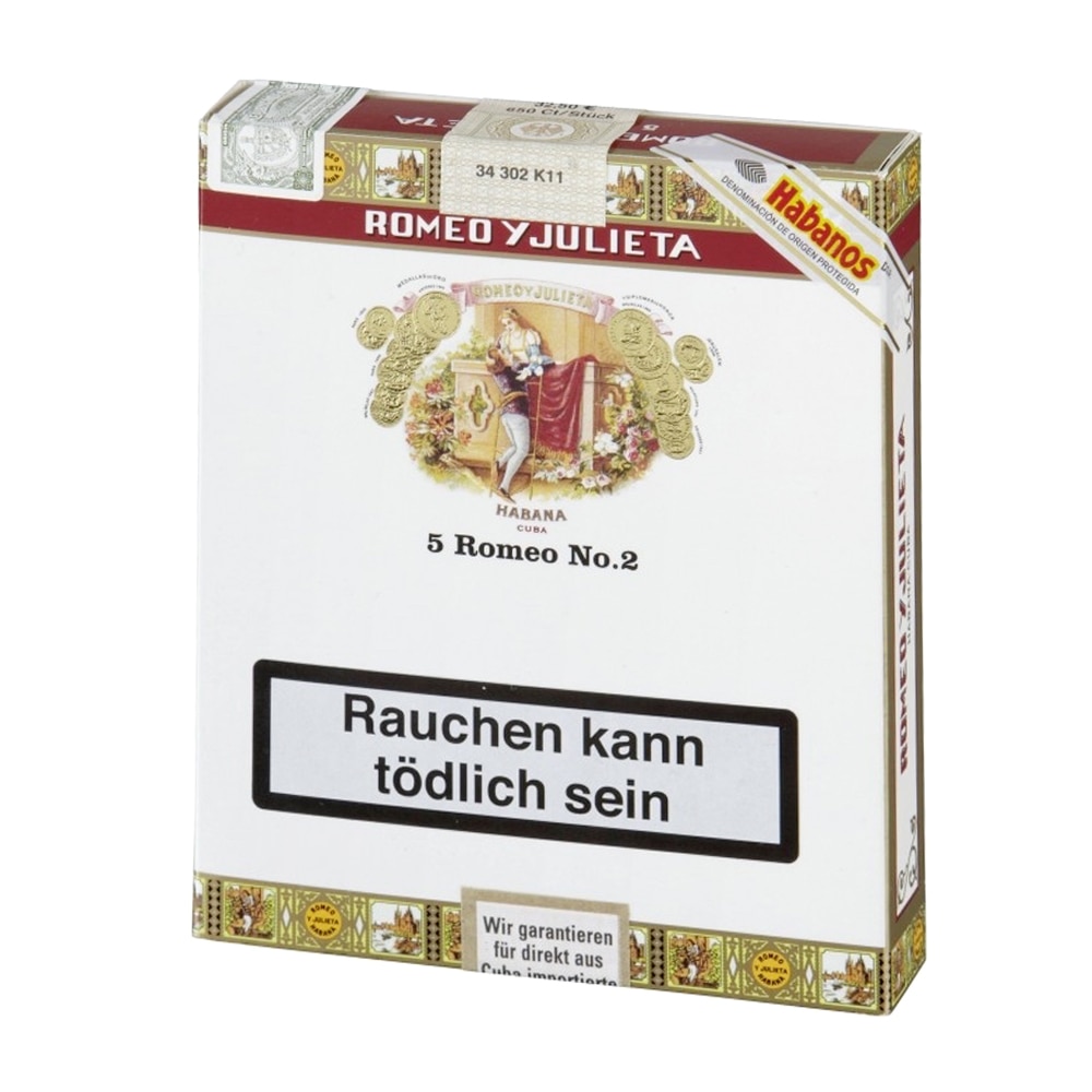 Cutie Trabucuri Romeo y Julieta Romeo No. 2 Tubos (5 bucati/cutie)