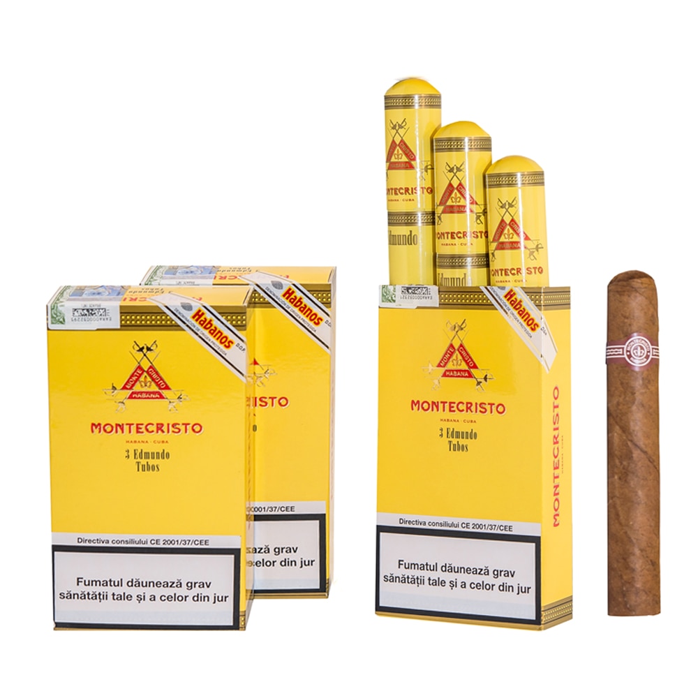 Cutie Trabucuri Montecristo Edmundo Tubos (3 Bucati/cutie) - EMAG.ro