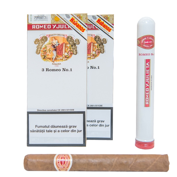 Cutie Trabucuri Romeo y Julieta Romeo No. 1 Tubos (3 bucati/cutie)