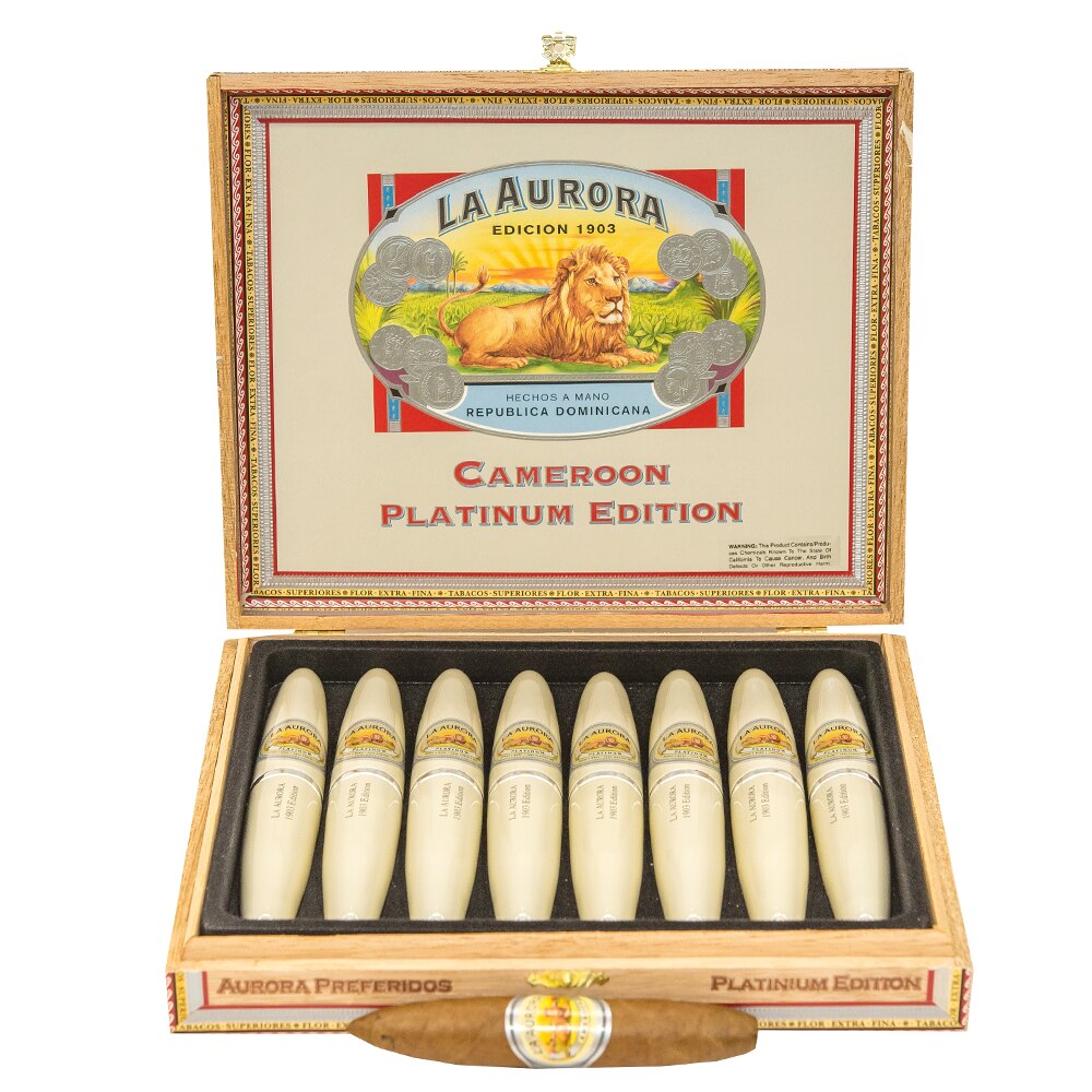 Cutie Trabucuri La Aurora 1903 Double Figurado Platinum Tubos (8 bucati/cutie)