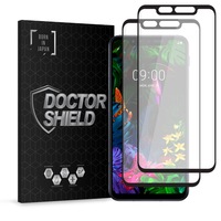 Folie Sticla Dr.Shield, LG G8S ThinQ, Set 2 Bucati, Protectie Profesionala Ecran 3D, Full Cover- Negru