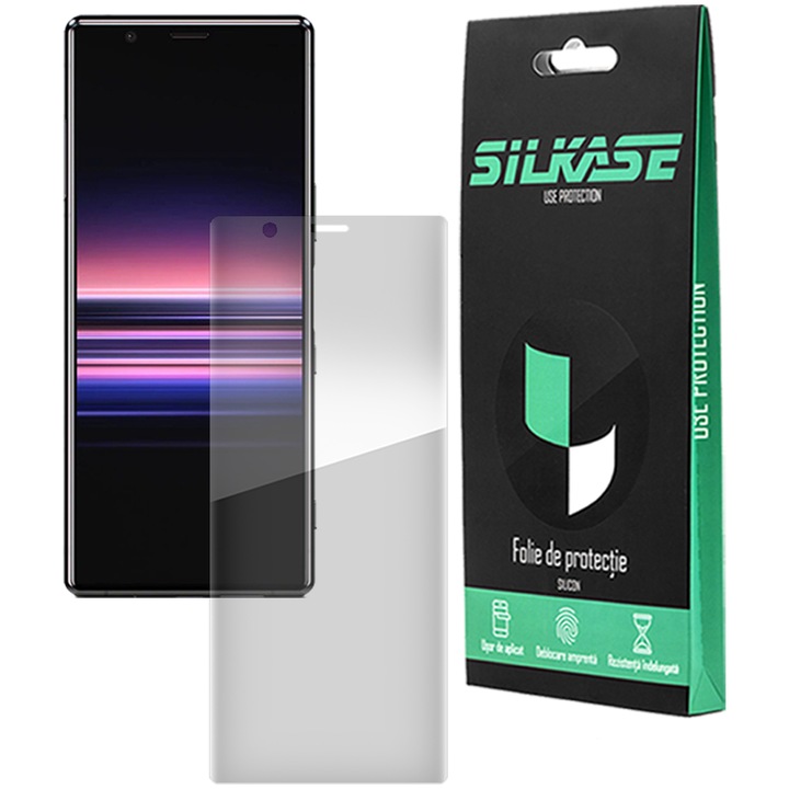 Фолио SILKASE за Sony Xperia 5, защита на екрана, възобновяем силикон
