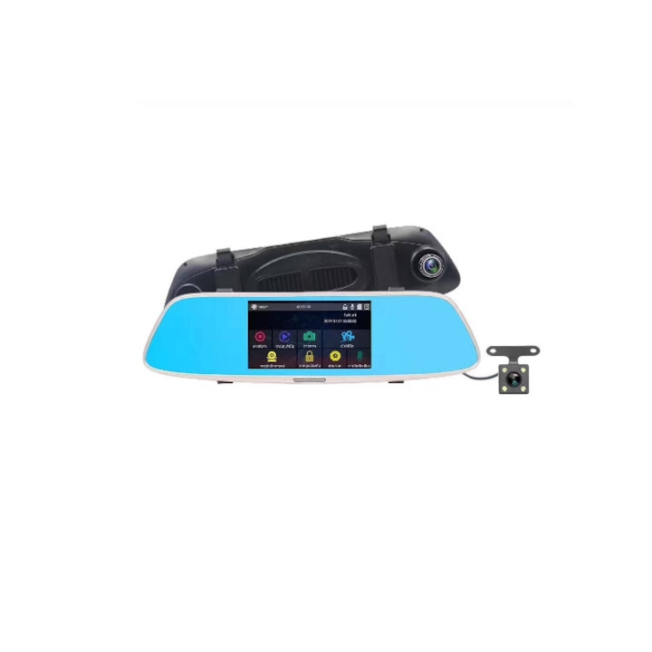Видеорегистратор AIX, Full HD 1080P, 5" IPS дисплей, режим на паркиране, детекция на движение, 170 градусов ъгъл, сензорен екран