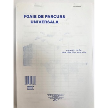 Foaie parcurs universala A5 carnet 100 file Foaie parcurs universala A5 carnet 100 file