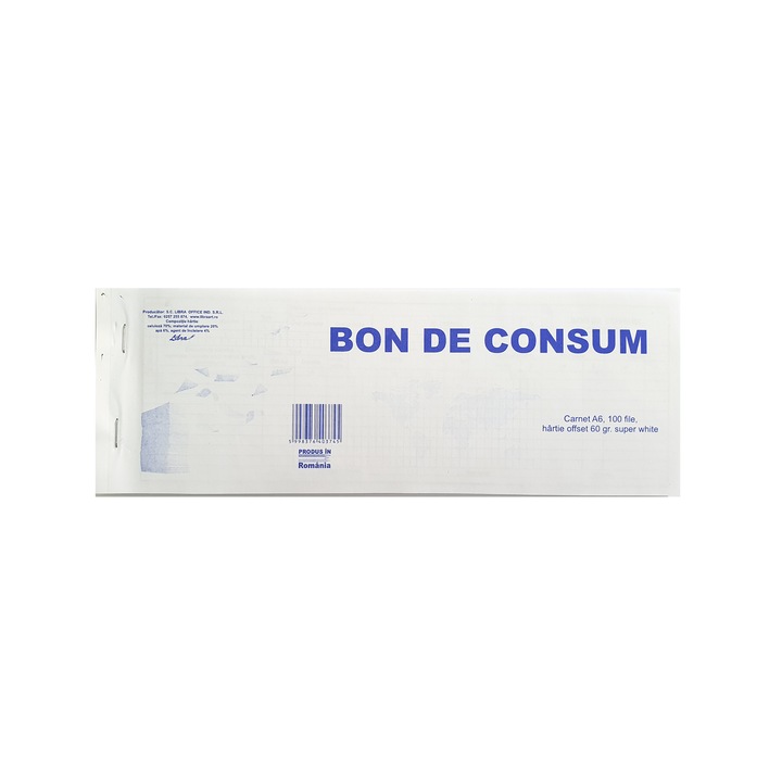Bon de consum offset carnet 100 file