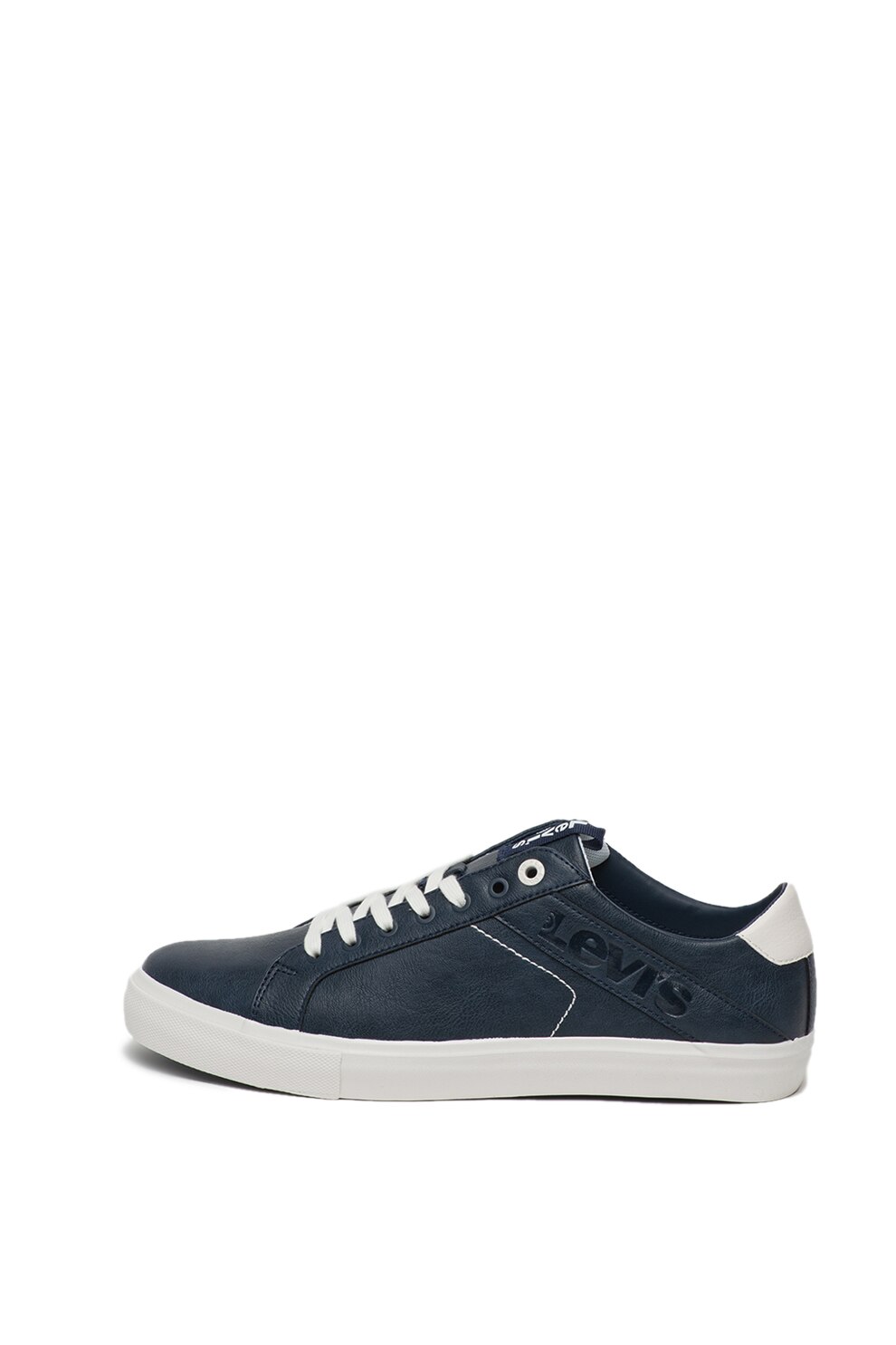 Levi's, Pantofi sport de piele ecologica, cu talpa joasa Woodward