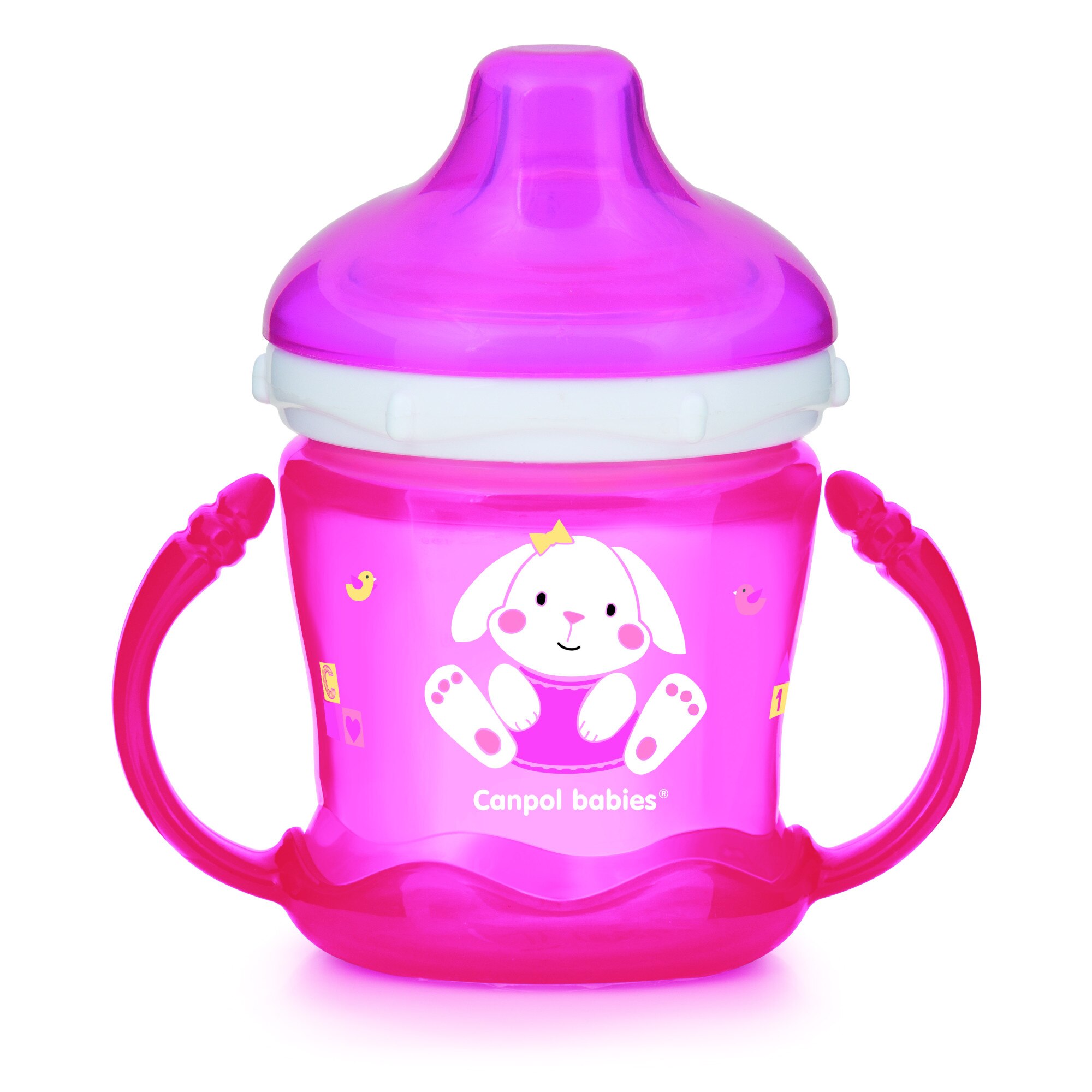 Canita anti-varsare, manere, fara BFA, roz, Canpol, 180 ml 57/300