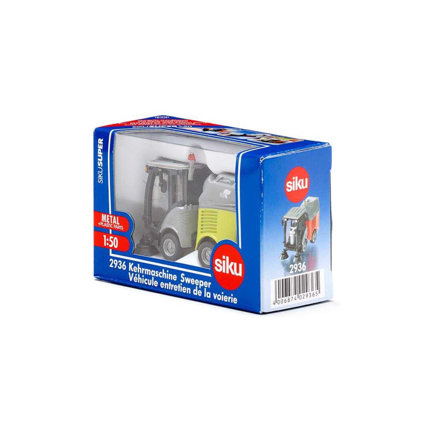 Masina curatenie stradala Hako Citymaster 1250 SIKU 2936 Scara 1:50 Lungime 6 cm