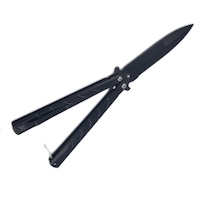 Cutit fluture briceag Butterfly trick Balisong CS GO negru N2