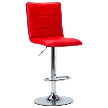 Scaun de bar, vidaXL, 42 x 52 x (95,5-117) cm, Rosu, otel Scaun de bar, vidaXL, 42 x 52 x (95,5-117) cm, Rosu, otel