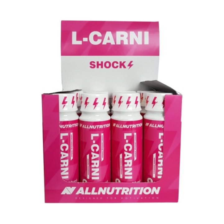 Supliment Carnitina, AllNutrition L-Carni Shock Shot, 12 fiole x 80ml, 4000mg carnitina
