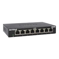 Switch NetGear GS308v3, 8 x 10/100/1000 Mbps Gigabit Ethernet, Desktop/Wall-mount, Plug-and-Play, carcasa metal