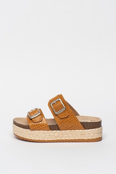 MTNG, Papuci flatform de piele ecologica MTNG, Papuci flatform de piele ecologica