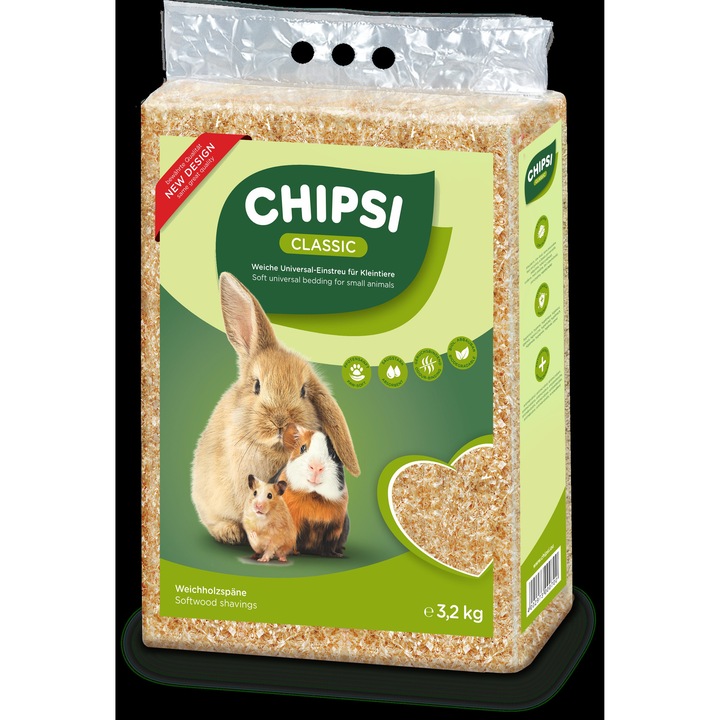 Asternut igienic pentru rozatoare, Chipsi 60 l