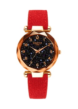 Ceas de dama Diamond Night Sky Fosforescent Rosu Ceas de dama Diamond Night Sky Fosforescent Rosu